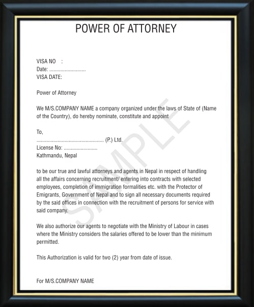 Power of Attorney